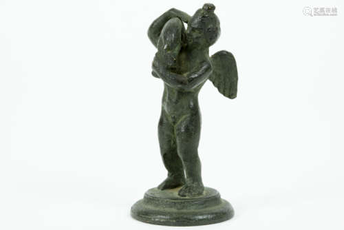 OUD-ROMEINSE RIJK (?) grafvondst : kleine sculptuur in brons : 