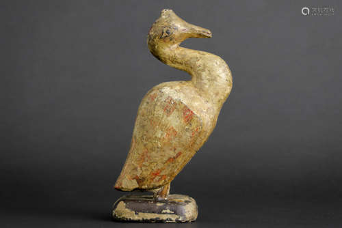 OUD-EGYPTE grafvondst : een sculptuur in hout met goedbewaarde originele [...]