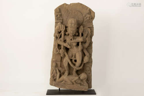 CENTRAAL INDIA - 10°/11° EEUW vrij uitzonderlijke Hindoe-sculptuur in zandsteen [...]