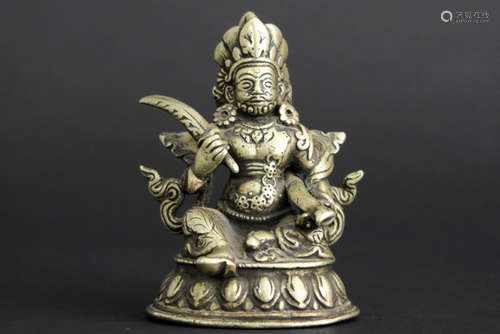 Negentiende eeuwse Tibeto-Nepalese sculptuur met de voorstelling van een zittende [...]