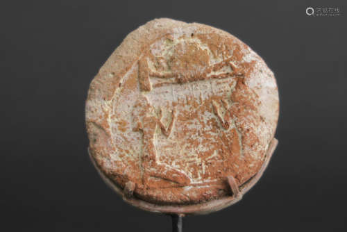 OUD-EGYPTE - ca 700BC grafvondst : funeraire stempelkegel van het graf van Mutirdis [...]