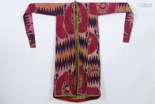 TURKMENISTAN - ca 1900 mooie mantel in ikat - weefsel in zijde - - nice [...]