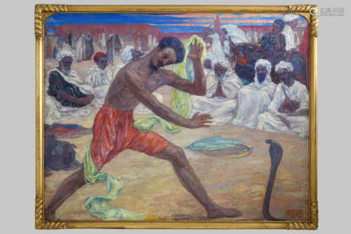 PYCKE FRANÇOIS (1890 - 1960) fraai olieverfschilderij op doek met een [...]