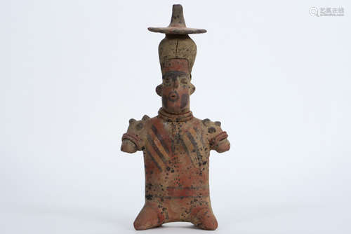 MEXICO - NAYARIT-CULTUUR - 100BC tot 300 sculptuur in aardewerk met polychrome [...]