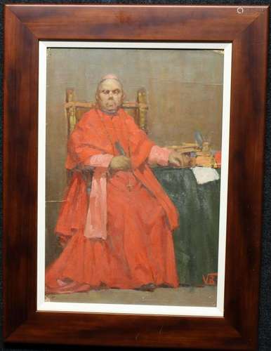 Italian School, Early 20th C. Portrait of Cardinal