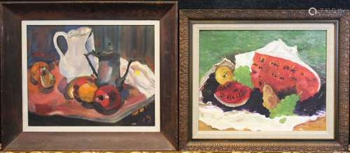 (2) American School Still Life Paintings