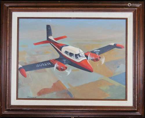 Hutchinson, Signed Illustration of a Small Plane