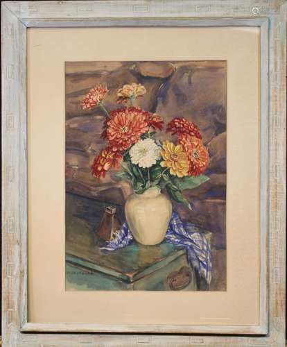 Nagler, Signed Still Life Watercolor