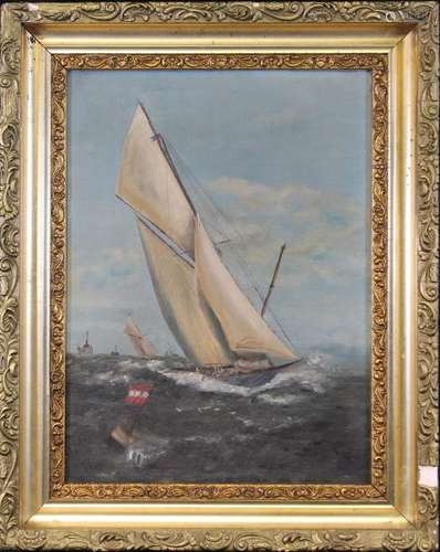 19th C. American School Nautical Painting