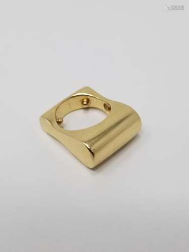 14K Gold Bar Ring