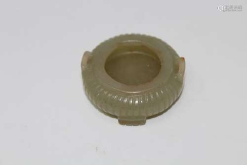 Diminutive Carved Chinese Jade Brush Washer