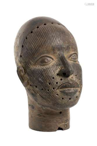 A BRONZE QUEEN HEAD Nigeria, Ife style  40 cm high
