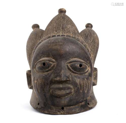 A YORUBA WOOD MASK   Nigeria, Yoruba  32 cm high