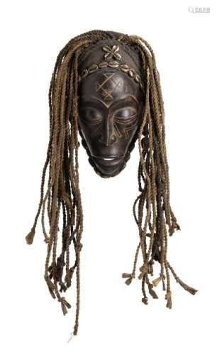 A WOOD AND ROPE FEMALE 'PWO' MASK Angola, Tchokwe  32