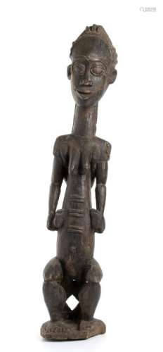 A BAULE WOOD MATERNITY Ivory Coast, Baule  83 cm high