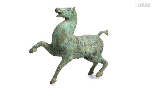 AN ARCHAIC BRONZE MODEL OF A HORSE China, probably Han