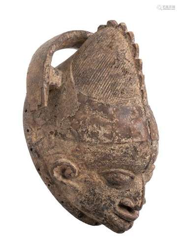 A WOOD MASK   Nigeria, Yoruba  38 cm high