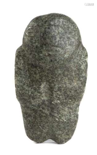 A GREY STONE FIGURE Olmec style  11,5 cm high