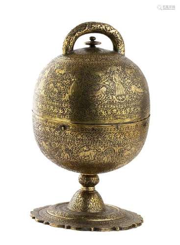 A BRONZE INCENSE BURNER Persia, probably Qajar dynasty,