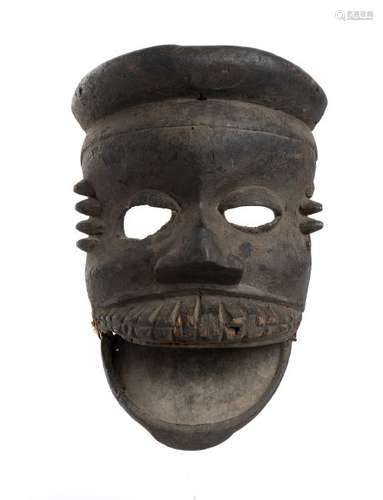 A WOOD 'EDIOK EKPO' MASK Nigeria, Ibibio  35 cm high