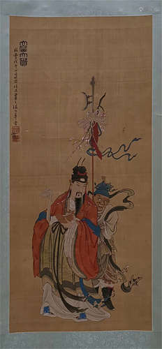 CHINESE SCROLL PAINTING OF TWO FIGURES