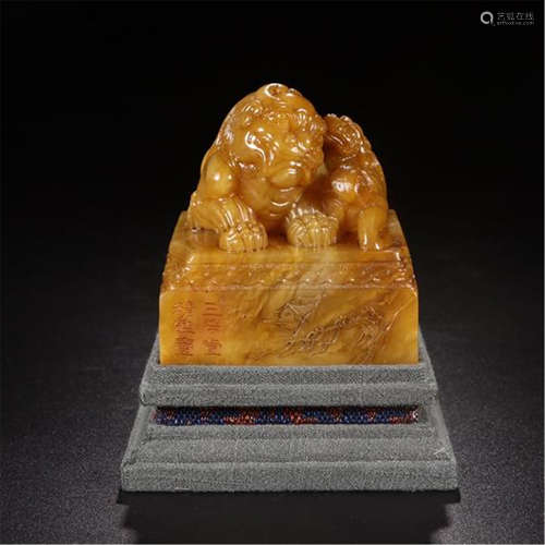 CHINESE TIANHUANG STONE BEAST SEAL