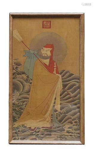 CHINESE EMBROIDERY KESI TAPESTRY OF LOHAN