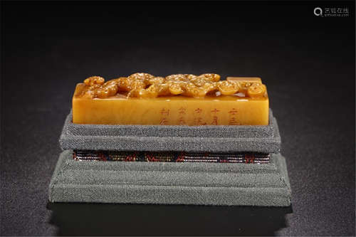 CHINESE TIANHUANG STONE FLOWER SEAL