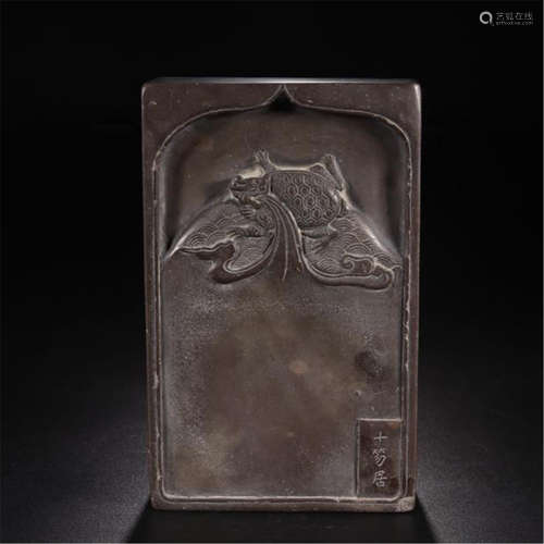 CHINESE DUAN STONE TURTLE INKSTONE