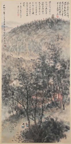 CHINESE SCROLL PAINTING OF MOUNTAIN VIEWS