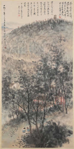 CHINESE SCROLL PAINTING OF MOUNTAIN VIEWS