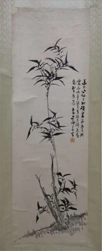 CHINESE SCROLL PAINTING OF BAMBOO