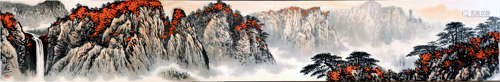 CHINESE HAND SCROLL PAINTING OF MOUNTAIN VIEWS