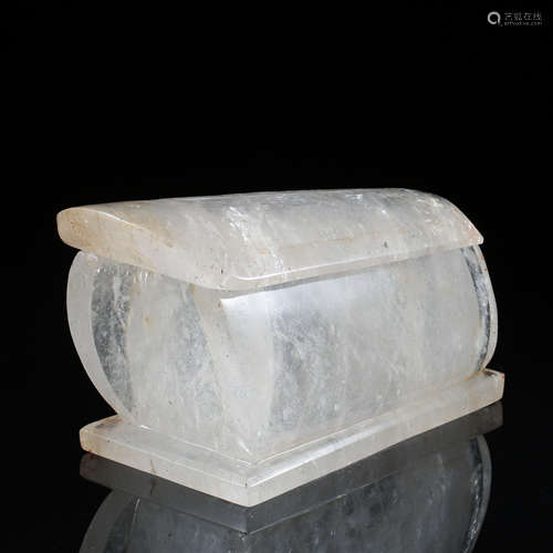 CHINESE ROCK CRYSTAL COFFIN TABLE ITEM