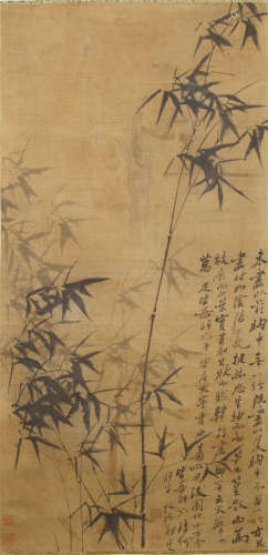 CHINESE SCROLL PAINTING OF BAMBOO