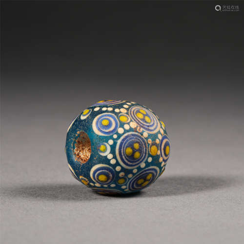 CHINESE COLOR GLASS BEAD TAND DYNASTY