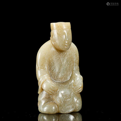 CHINESE NEPHRITE STANDING FIGURE