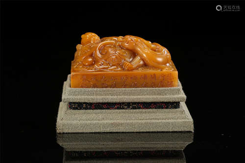 CHINESE TIANHUANG STONE BEAST SEAL