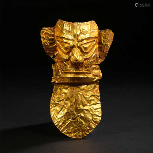 CHINESE PURE GOLD MASK HAN DYNASTY