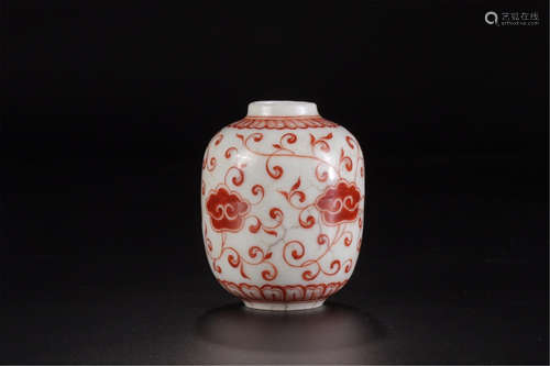 CHINESE PORCELAIN IRON RED WATER JAR