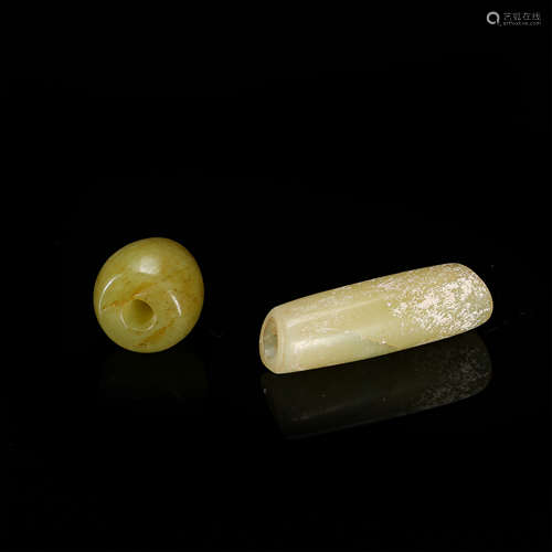 CHINESE ANCIENT JADE TUBE HONGSHAN PERIOD