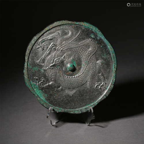 CHINESE BRONZE ROUND MIRROR HAN DYNASTY