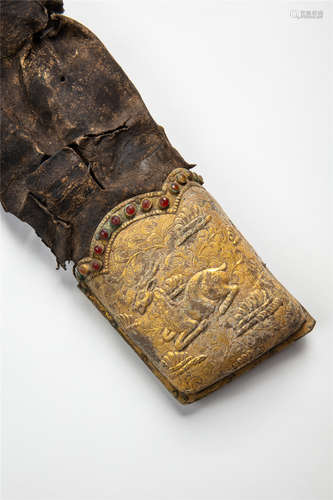 CHINESE LEATHER ROW CASE LIAO DYNASTY