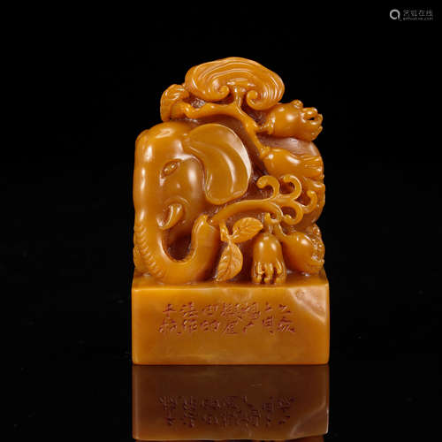 CHINESE TIANHUANG STONE BEAST SEAL