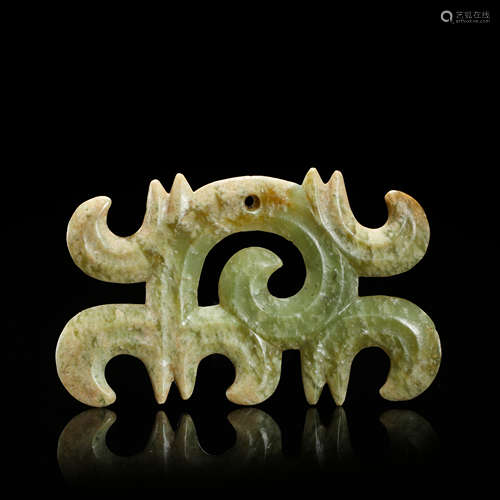 CHINESE ANCIENT JADE PLAQUE HONGSHAN PERIOD