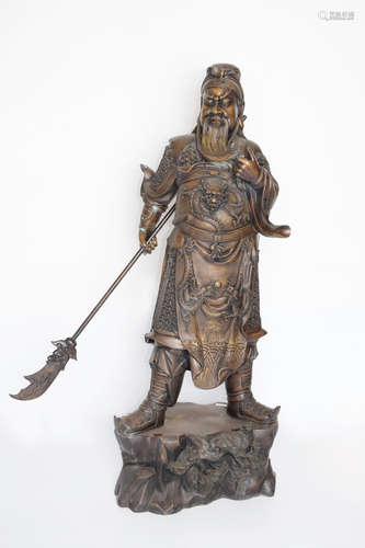 [Chinese] A Bronze Large Guan Gong Statue