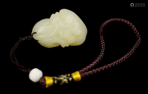 A  White Jade with Ore Skin 