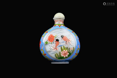 A Republic Era Chinese Painted Enamel Glass 