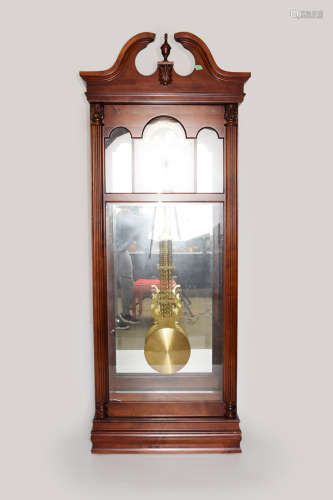 An Extra Large Closet Style Pendulum Grandfather Clock