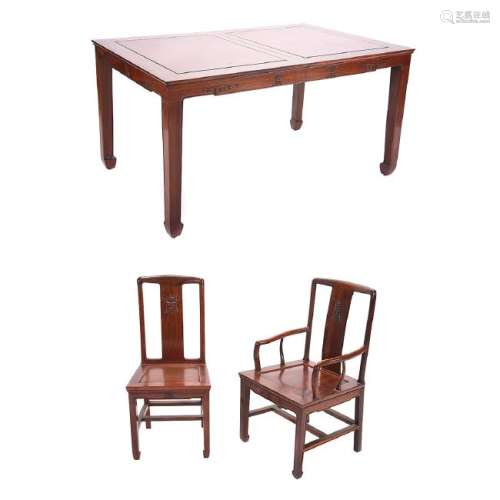 Chinese Hardwood Dining Suite